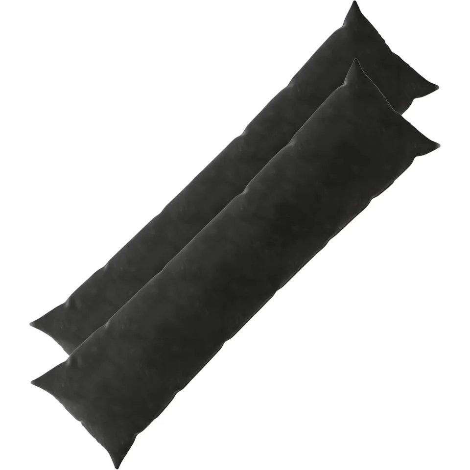 vidaXL Kussensloop 2 st HEERLEN Zwart 40 x 145 cm fluweel, foto 3