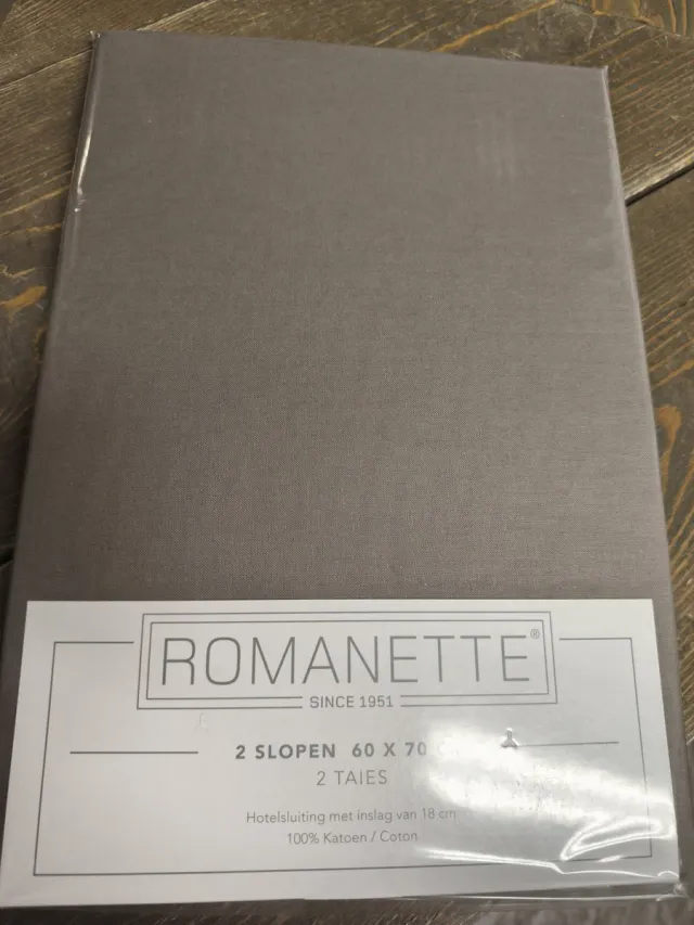 Romanette Kussenslopen Katoen Taupe (2 stuks)