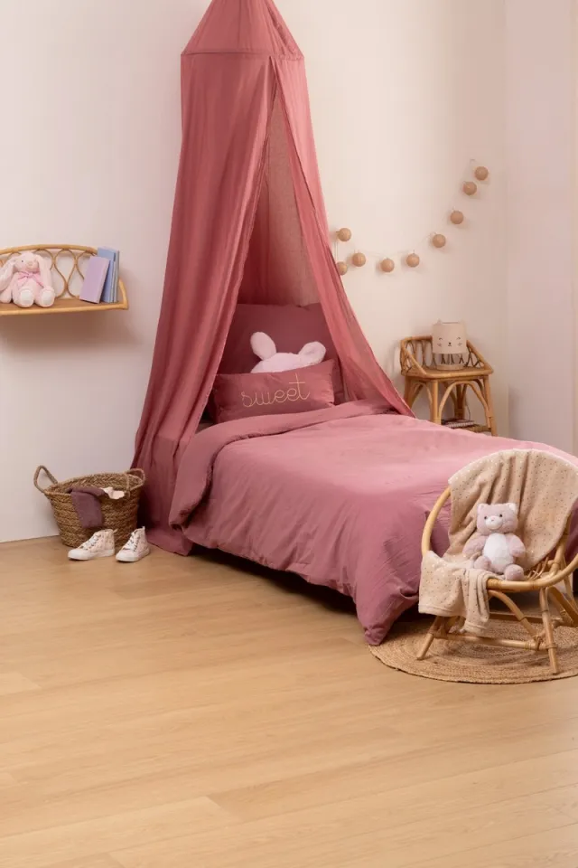 Atmosphera Kids Dekbedovertrek set met 1 kussensloop 140x200cm/65x65cm Oudroze