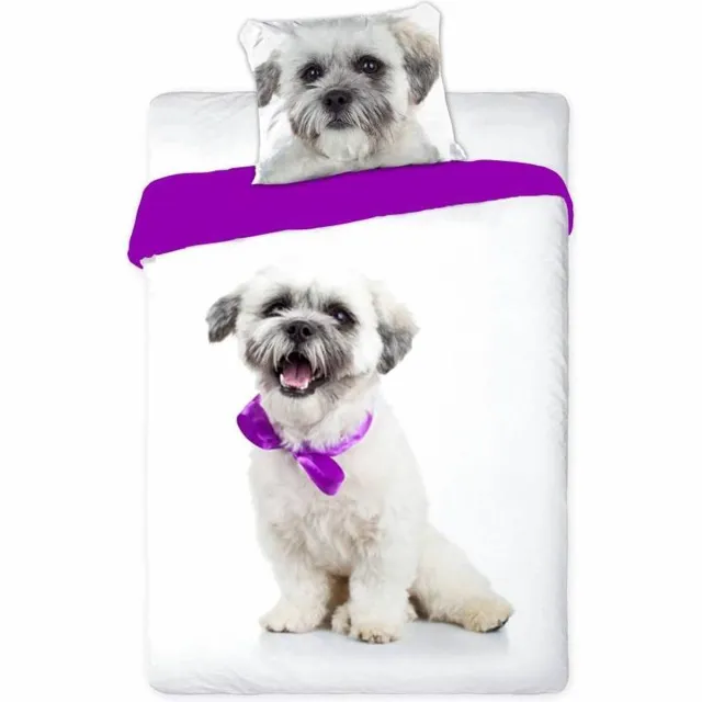Animal Pictures Dekbedovertrek - My dog - Eenpersoons - 140x200 cm - Inclusief kussensloop Roze