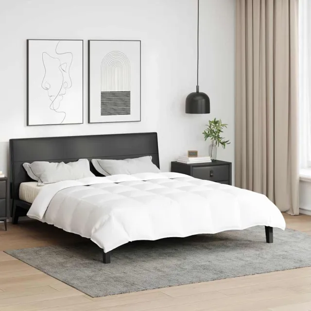 vidaXL Zomer Dekbed 240 x 220 cm Zomer Veren Wit Ademend