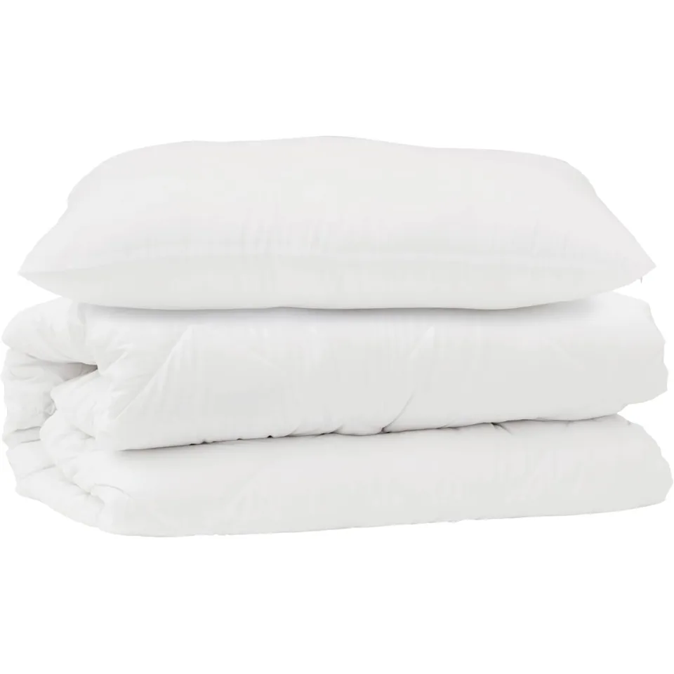 vidaXL Dekbed Set met kussen 2 st Wit Microfibre, foto 3