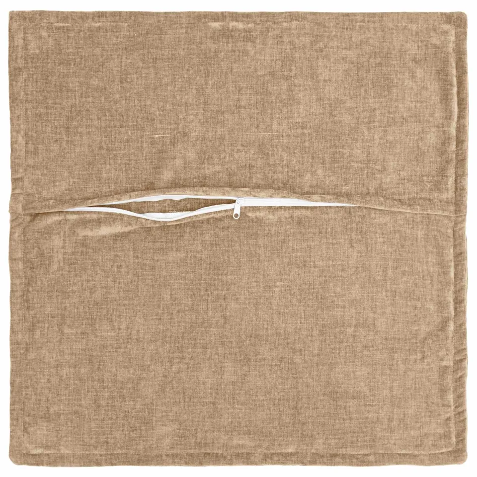 vidaXL Kussensloop 6 st HOUTEN Taupe 70 x 70 cm Chenille Stof, foto 4