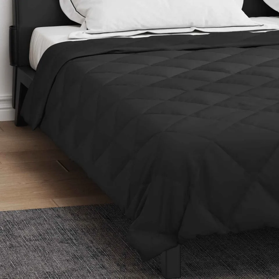 vidaXL Vol jaar dekbed 200 x 220 cm 300 gsm Microvezel Zwart, foto 4