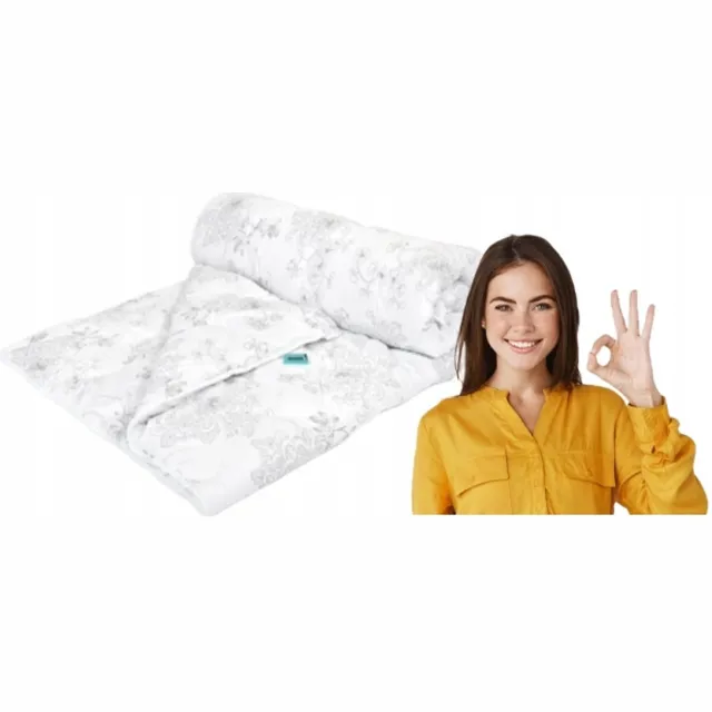 wendre Blommenslyst - Dekbed - Anti-allergisch - 160x200 cm - Zacht Grijs;Wit