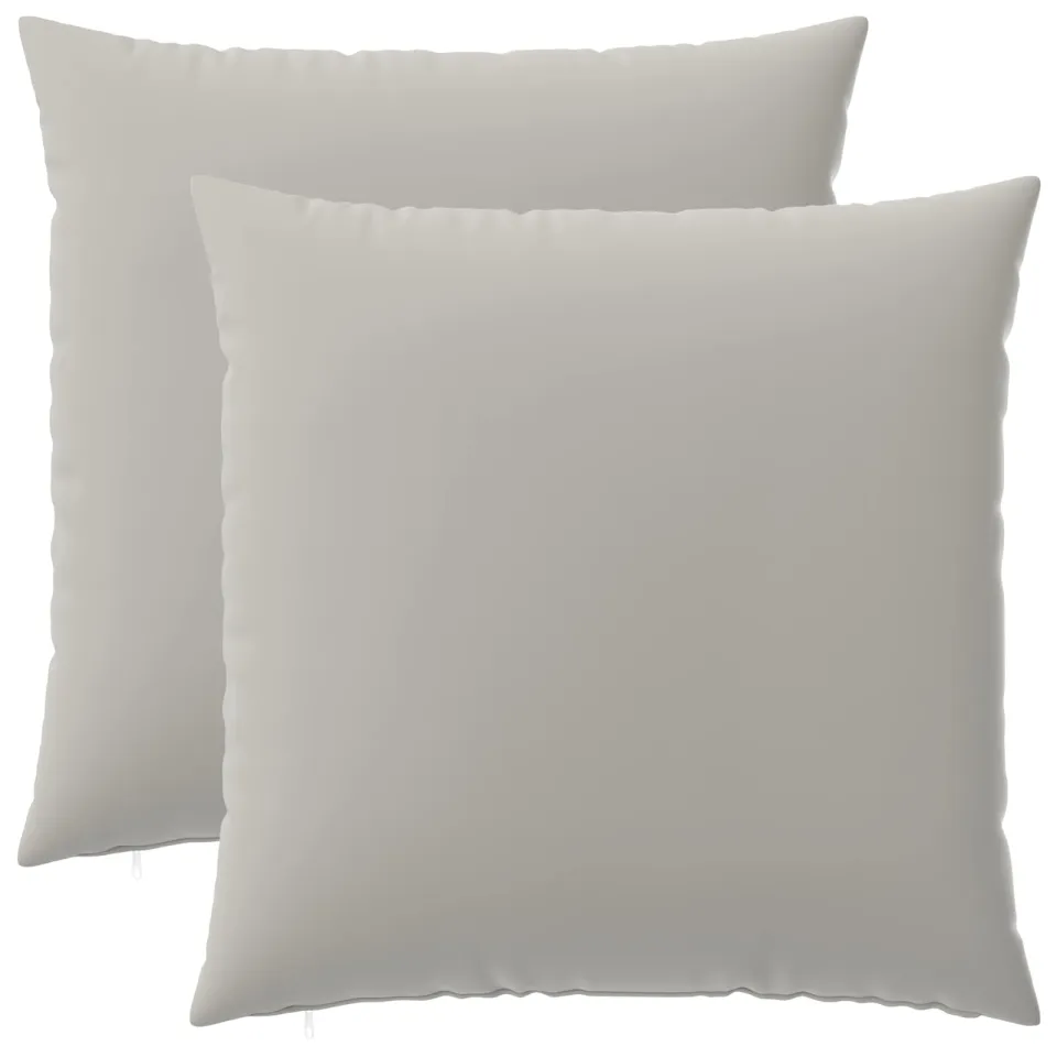 vidaXL Kussensloop 2 st HEERLEN Grijs 80 x 80 cm Polyester