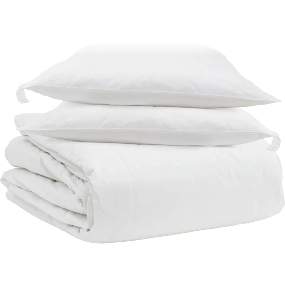 vidaXL Dekbed Set met kussen 3 st Wit Donsveertjes, foto 3