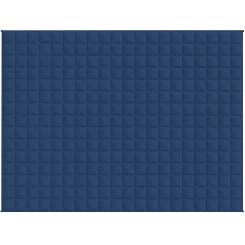 vidaXL Verzwaringsdeken 152x203 cm 7 kg stof blauw