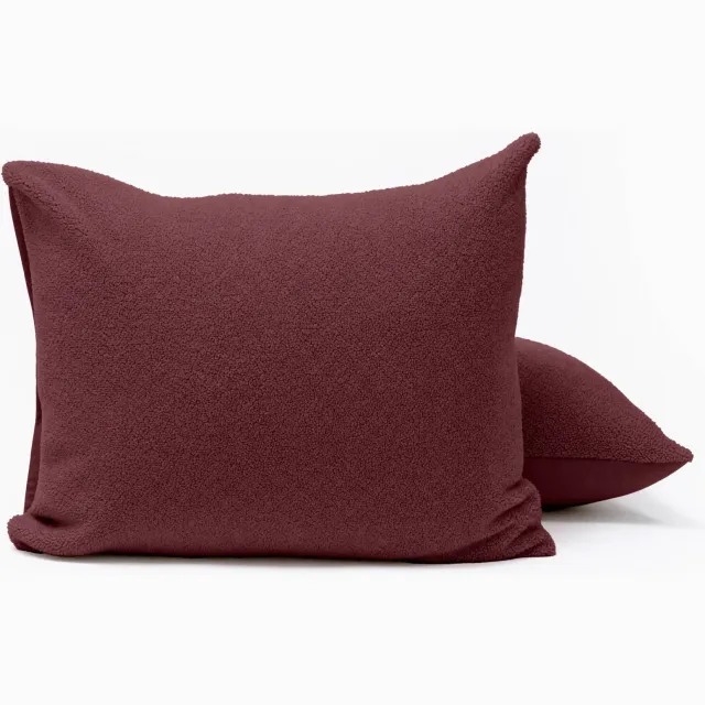 W teddy kussenslopen rood Donkerrood