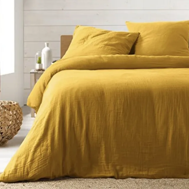 KGS Promolinge Katoenen gaas bedset 240 x 220 cm geel