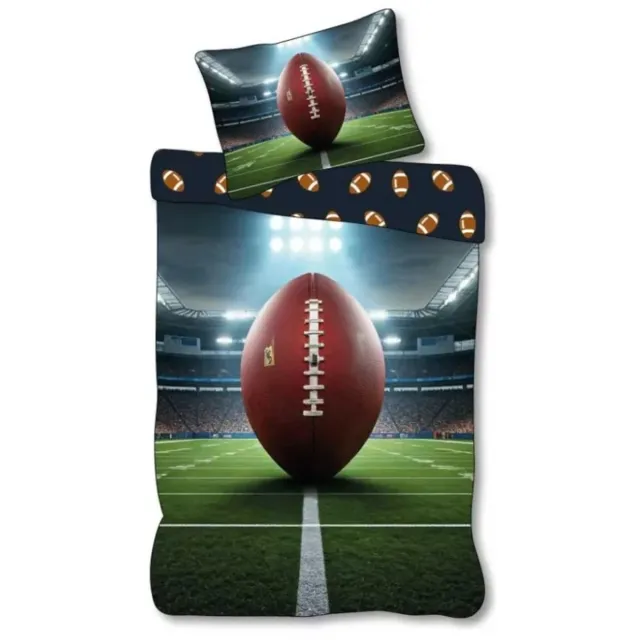 Sweet Home Rugby Dekbedovertrek Eenpersoons - 140 x 200 cm Groen