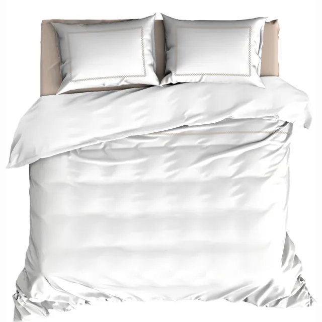 Livello Dekbedovertrek Zigzag White/Stone 2 persoons