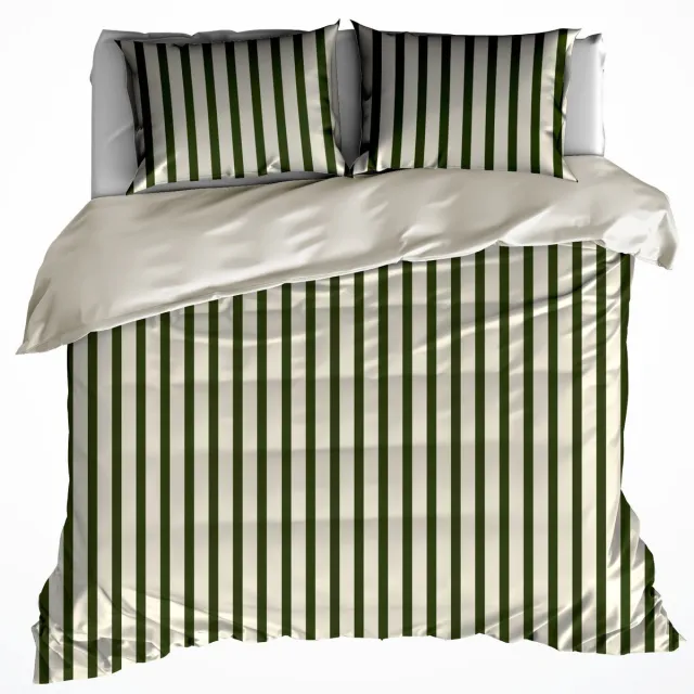 De Witte Lietaer Dekbedovertrek Matcha Winter Moss - 200 x 220 + 2 st. 60 x 70 cm - Katoen Flanel