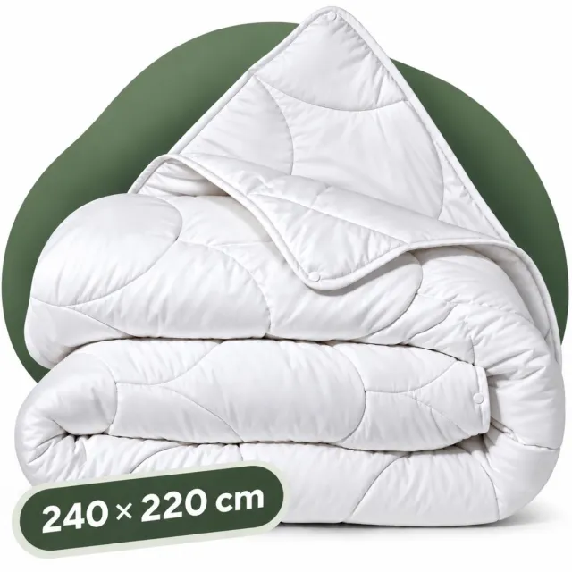 Sleeps 4 Seizoenen Dekbed 240x220 cm - Hotelkwaliteit - Anti-Allergie Dekbed - Ademend - Zacht & Soepel - Lits-Jumeaux Dekbed - Zomer & Winterdekbed Wit