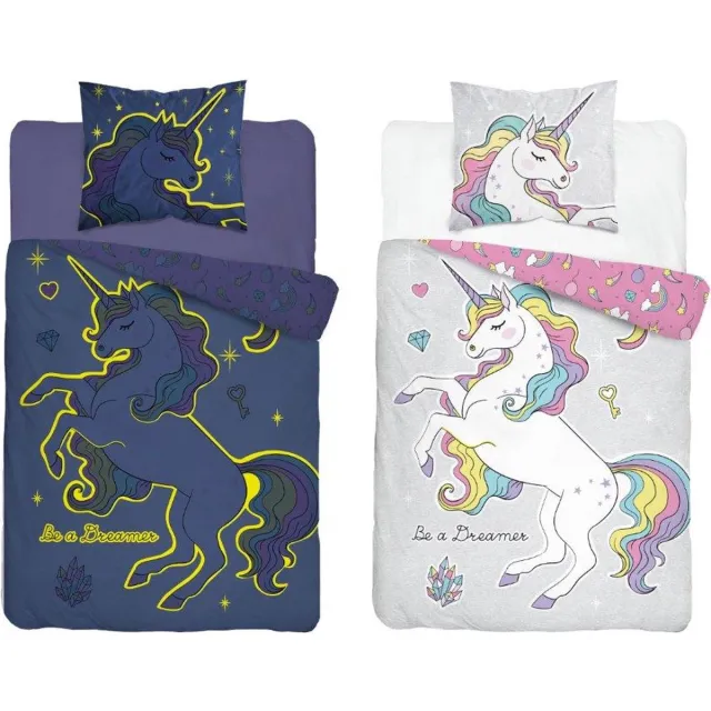 Unicorn Dekbedovertrek Unicorn (Glow in the dark) Multi