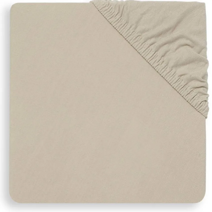 Jollein jersey baby ledikant hoeslaken 60x120cm nougat beige, foto 7