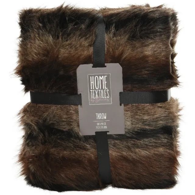 Decoris BRUNO plaid bruin