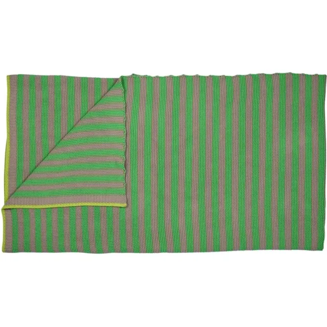 Pip Studio Plaid pip studio bonsoir stripe throw Groen