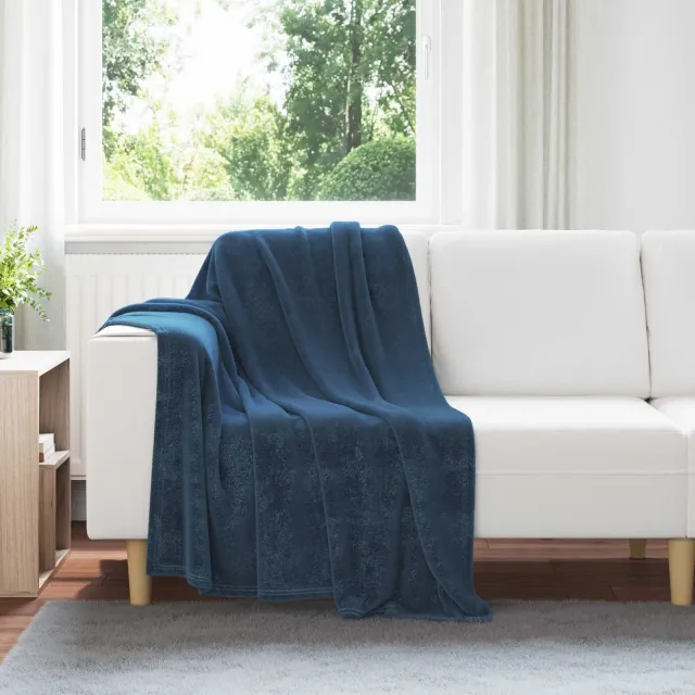vidaXL Kleden 6 st Marineblauw 150 x 130 cm 3,04 kg Fleece, foto 2