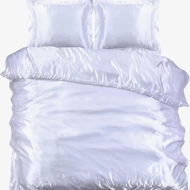 Cozy Covers satijnen Dekbedovertrek - 200x200/220 - Glans Satijn - Wit'