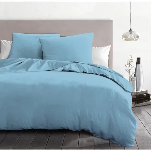 HOME LINGE PASSION Dekbedovertrekset 3-delig - HOME LINGE PASSION - HP72066 - 82 g microvezel - 240 x 260 cm - Hemelsblauw