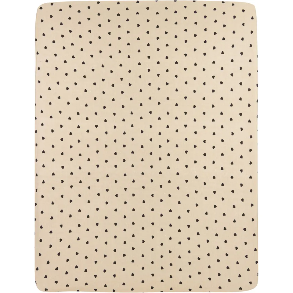 Meyco boxmatras hoeslaken Sweet Heart beige/zwart, foto 3