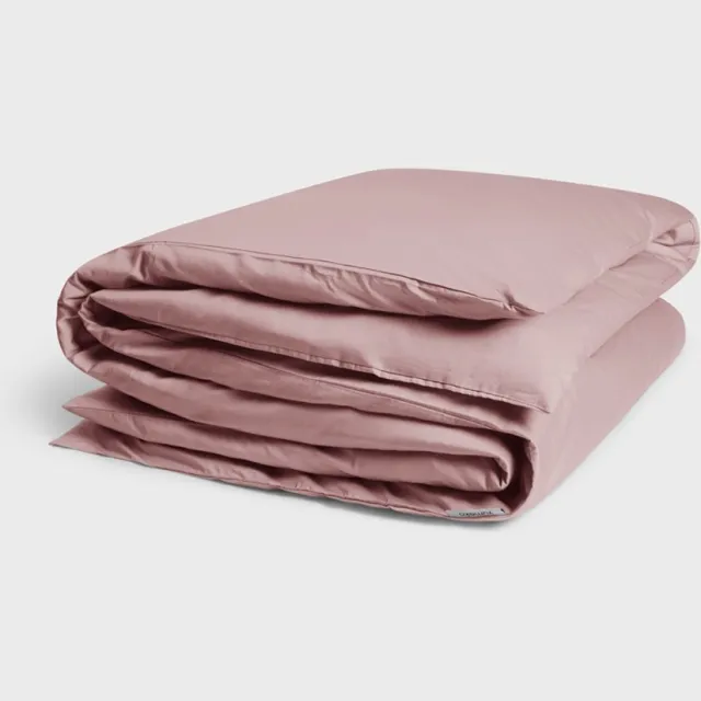 Yumeko dekbedovertrek katoensatijn poederroze 260x240 (zonder slopen) - Bio, eco & fairtrade Blush Rose
