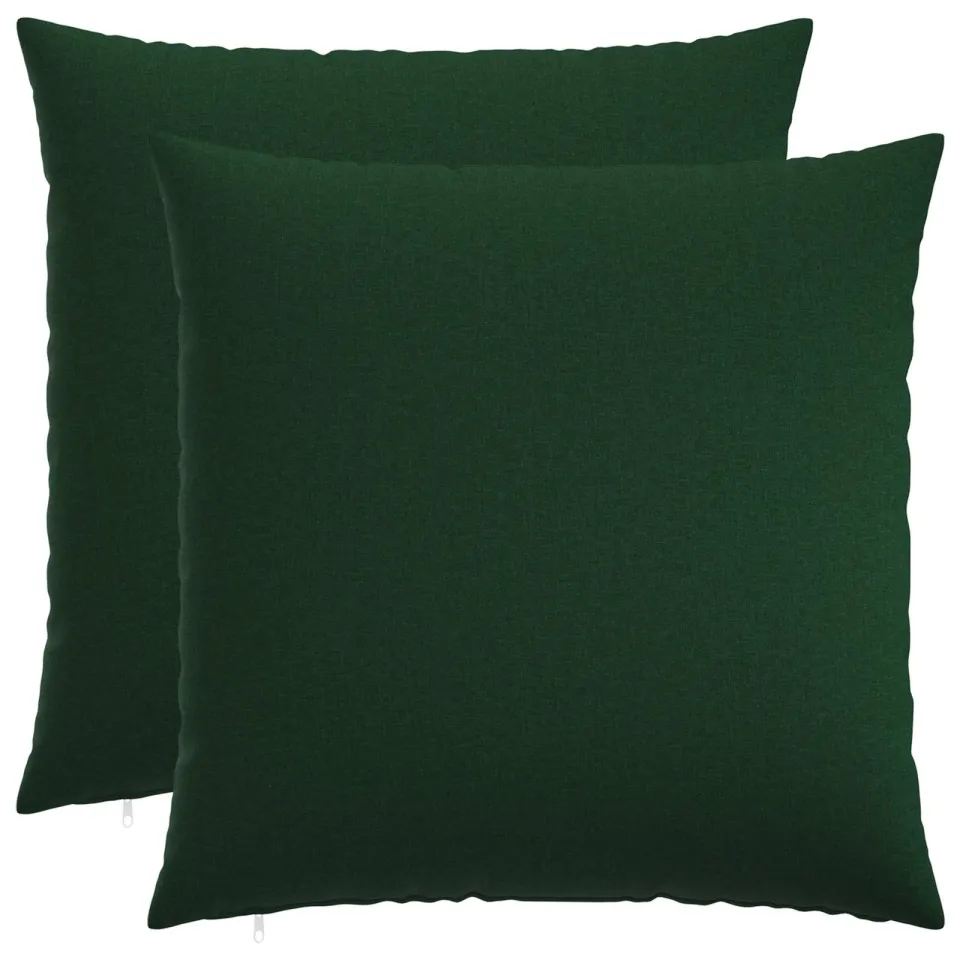 vidaXL Kussensloop 2 st HEERLEN Donkergroen 55 x 55 cm Stof groen, foto 3