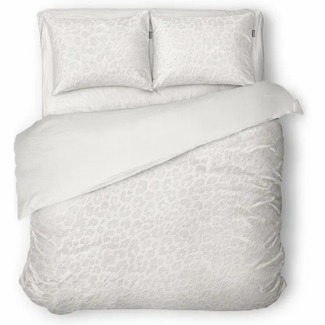 Eleganzzz Dekbedovertrek Micro Mink Leopard - White - Dekbedovertrek 240x200/220cm - Velvet Dekbedovertrek - 100% Velvet - Lits Jumeaux dekbedovertrekken - Dierenprint Dekbedovertrek - Effen Dekbedovertrek