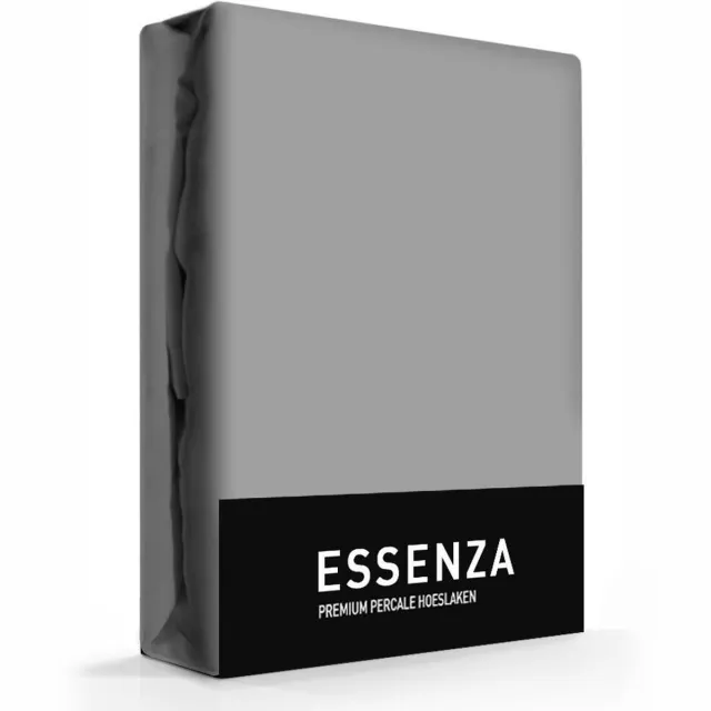 Essenza Hoeslaken Premium Percal Steel Grey-90 x 190 cm grijs
