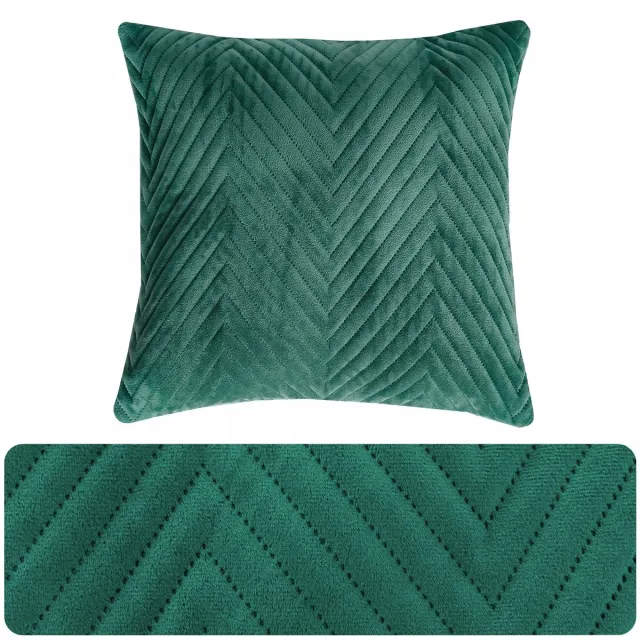 LOZKOHOLICY.PL Decoratieve velours kussenhoes 45x45cm - Visgraatpatroon Multicolor