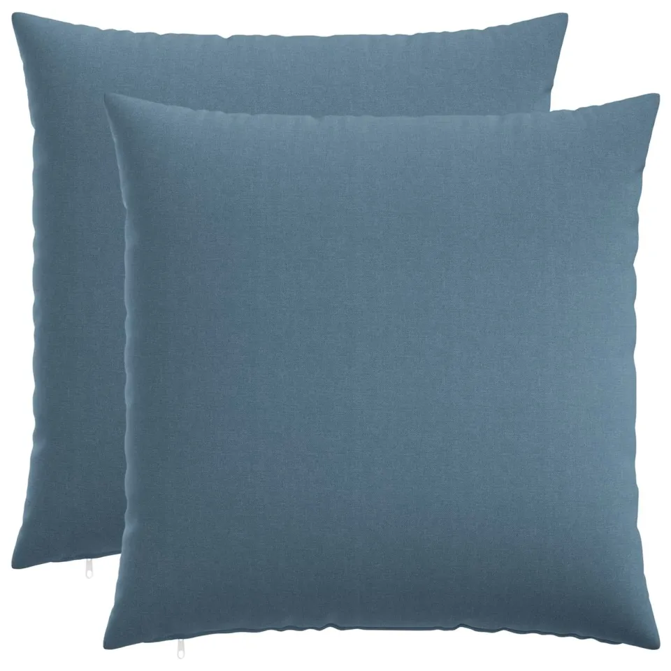 vidaXL Kussensloop 2 st HEERLEN Jeans Blauw 60 x 60 cm Stof