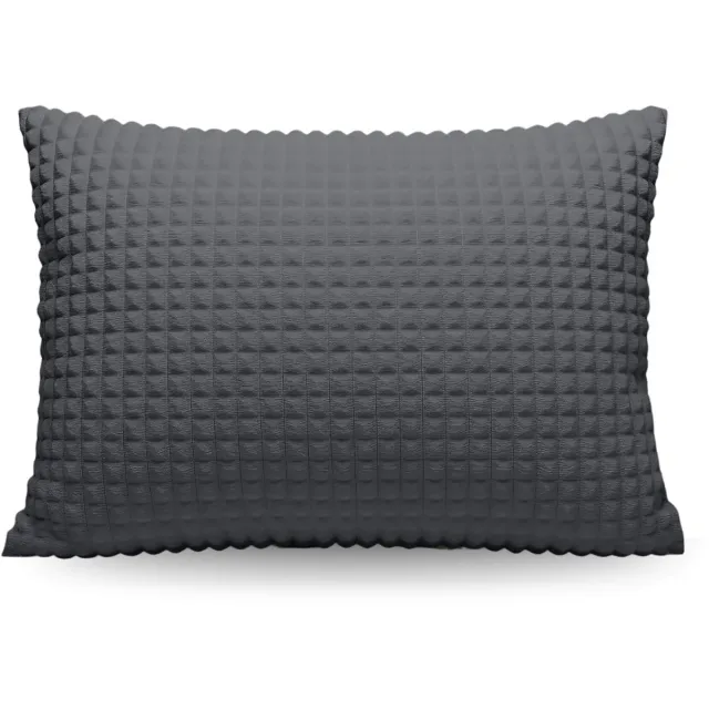 Zelesta Special Teddy Check Kussensloop Set van 2 - Antraciet 60x70cm