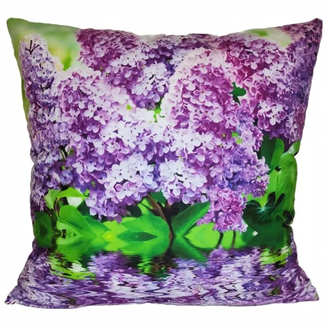 Granda Decoratieve Kussenhoes 45x45 cm - Fluweel Bloemen Lila