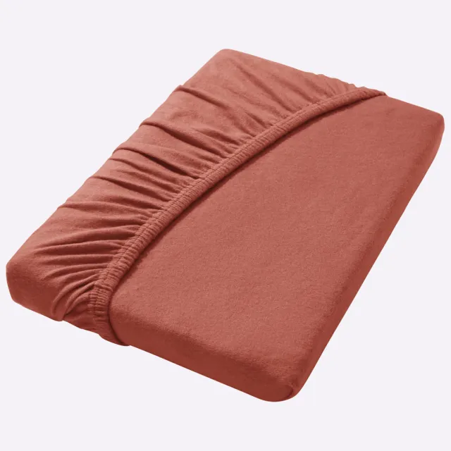 Hoeslaken single-jersey terracotta, foto 2