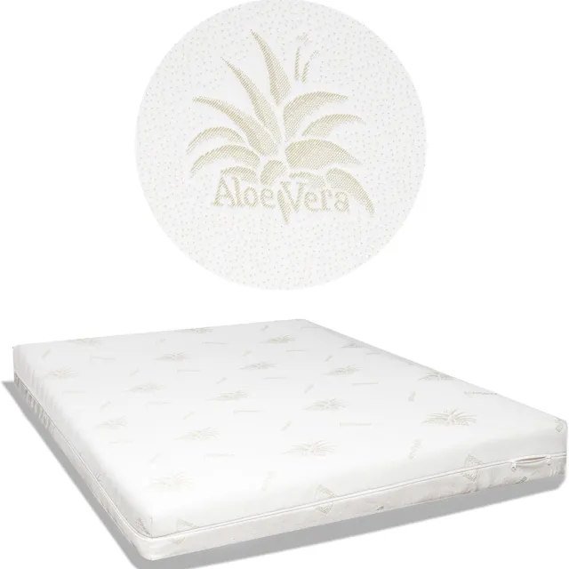 Kam-Pol Aloe Vera - Matrashoes - 80 x 200 x 15 cm - Met rits