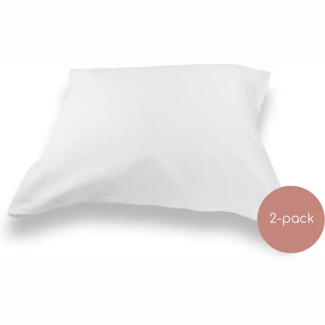 Briljant Home Kussenbeschermers met Hotelsluiting - Molton Kussenslopen - 60x70 - 100% Katoen - (set van 2 stuks) - Wit