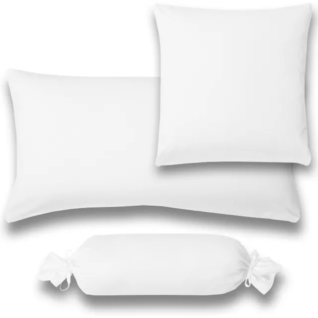 Estella 100 Jersey - Kussensloop - 80 x 80 cm - 100% katoen Wit
