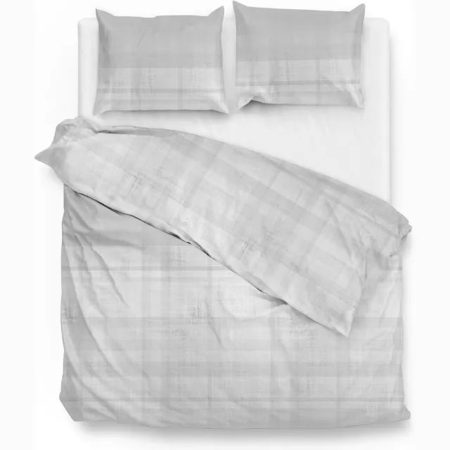 Zohome Marley Dekbedovertrek - Flanel - Grijs