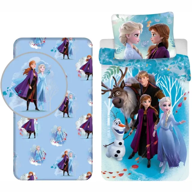 Disney Frozen Frozen Dekbedset - Dekbedovertrek - Hoeslaken - Kussensloop - Lichtblauw