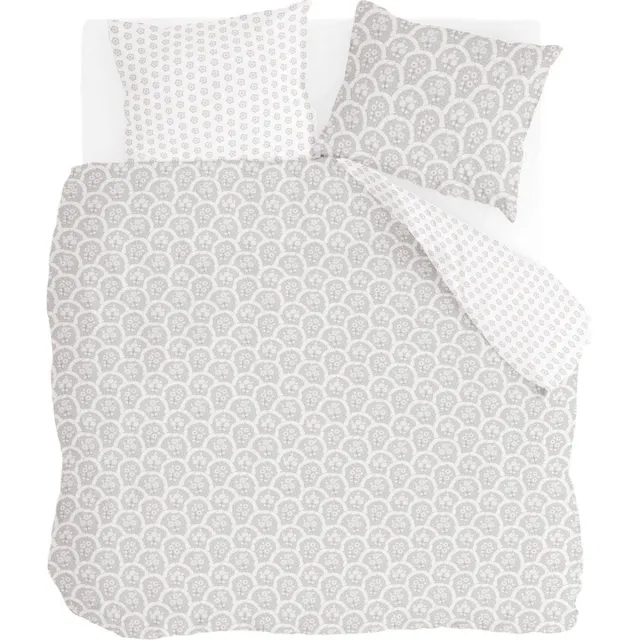 Walra Dekbedovertrek Vintage Memory - 200x220 - 100% Katoen (BCI) - Grijs