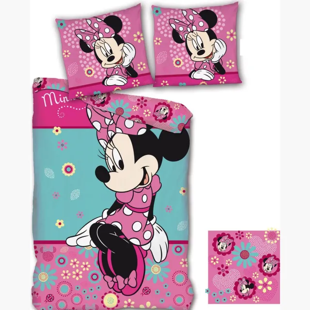Disney Minnie Mouse Flowers - dekbedovertrek - 140 x 200 cm - Multi Multi Colour