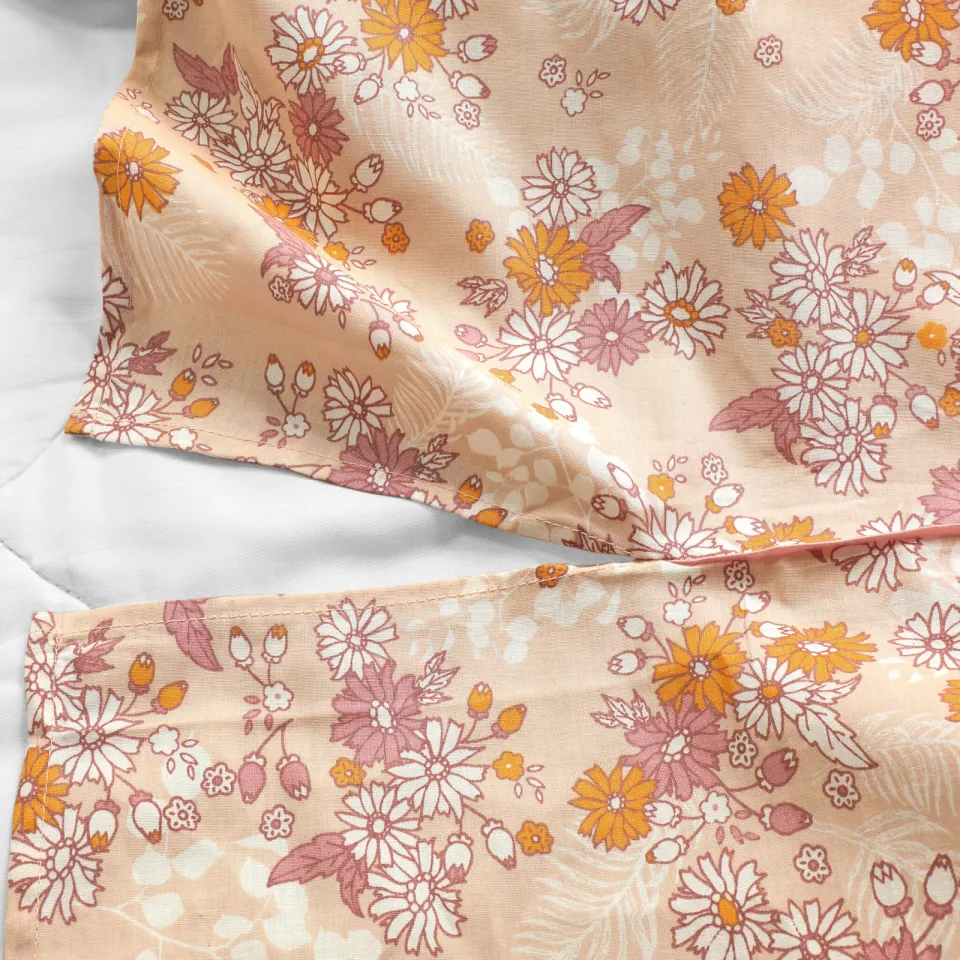 NOUS Living katoenen dekbedovertrek lits-jumeaux bloemenprint multi, foto 7