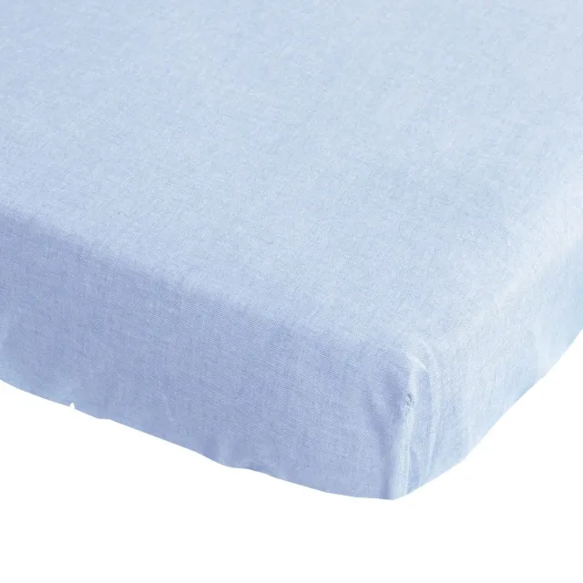 BINK Bedding Hoeslaken Bo Blue 70 x 150 cm - juniorbed - peuterbed - kinderkamer - chambre - lichtblauw