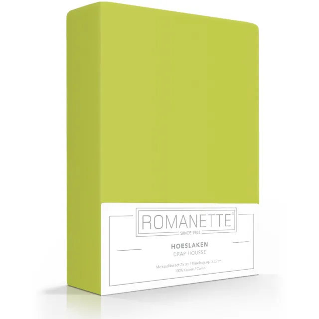Romanette Luxe Verkoelend Hoeslaken Katoen - Appeltjes Groen