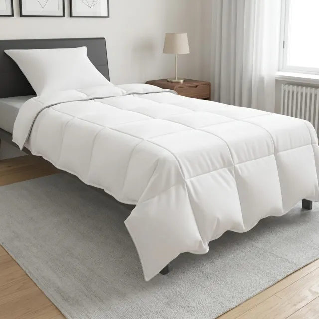 vidaXL Dekbedset 137 x 200 cm Alle seizoenen Wit