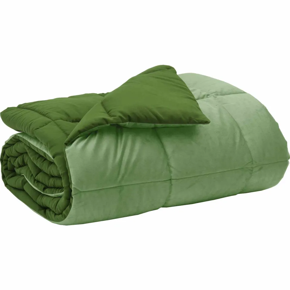 vidaXL Winter Dekbed 240 x 260 cm Winter Microfiber (100% polyester) groen, foto 3