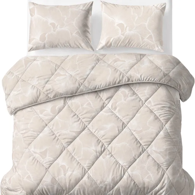 Sleeptime 2 in 1 Dekbed zonder Overtrek Zeke - Wasbaar Dekbed - 240x220 - Beige