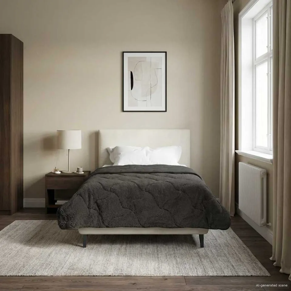 vidaXL Zomer Dekbed 155 x 200 cm Zomer Antraciet Ademend, foto 4