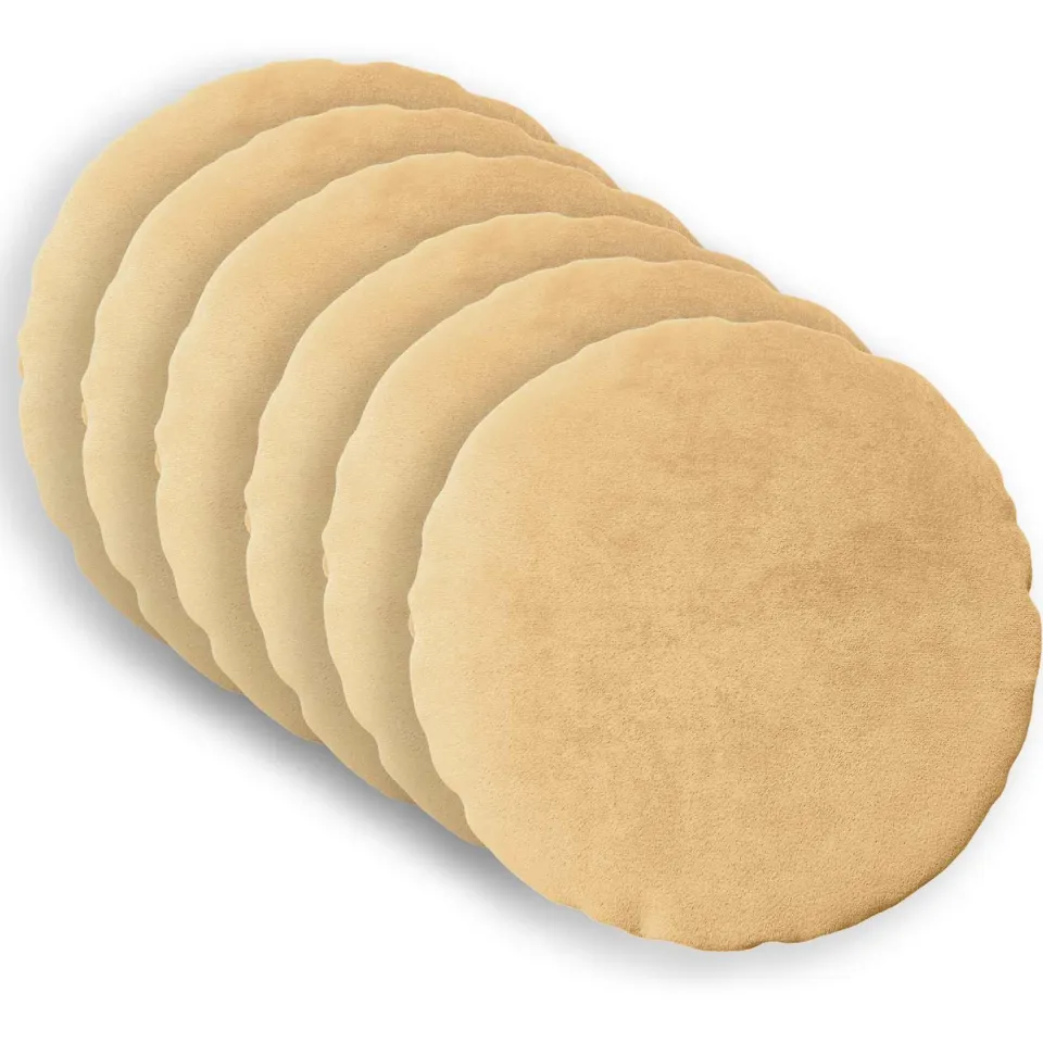 vidaXL Kussensloop 6 st HEERLEN Taupe Dia. 60 cm Flanel